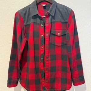 Eddie Bauer Red/Black Shacket Sz S